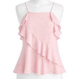 NWT I.N.C. International Concepts Ruffle Georgette Tank Top – Size L